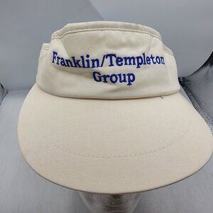 Franklin Templeton Group Embroidered Texace Visor Hat Beige Adjustable Casual